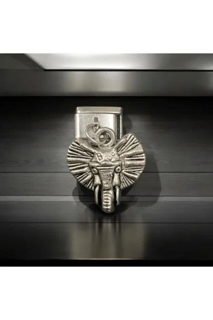 Stainles Steel İtalyan Fil Detaylı Çelik Charm