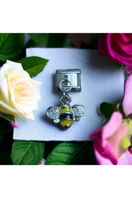 Stainles Steel İtalyan Arı Detaylı Çelik Charm